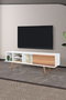 Hanah Home Ela 3630 Soporte para TV Blanco y nogal